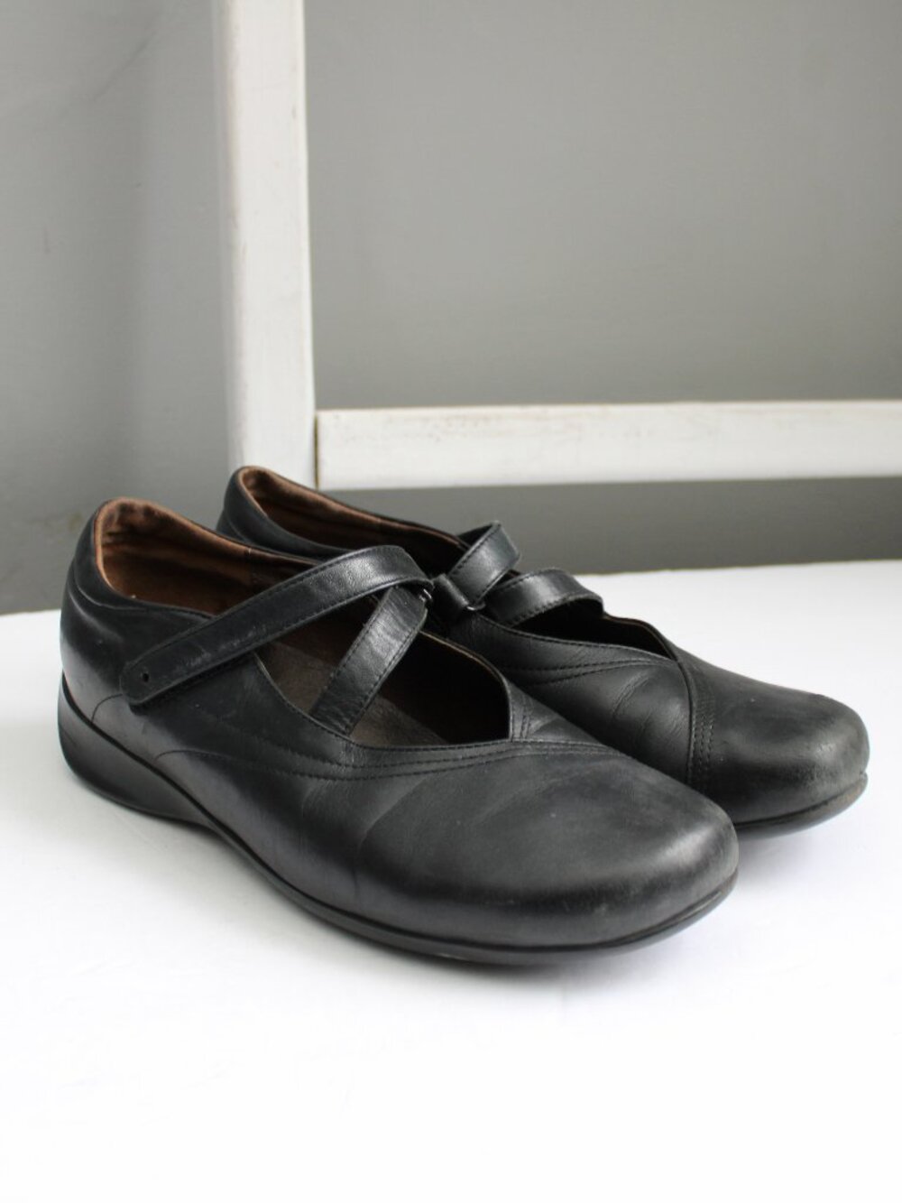 WOLKY Passion Mary Jane Black Leather Comfort Shoe Style 350 Size 42 EU / 11 US